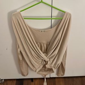 long sleeve body suit deep v